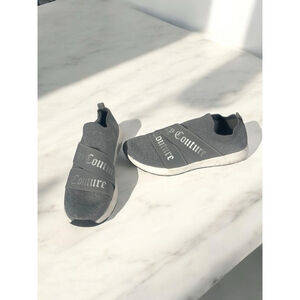 Women's Size 10 Juicy Couture Sneakers, Gray, Glittery Stretchy Slip-ons